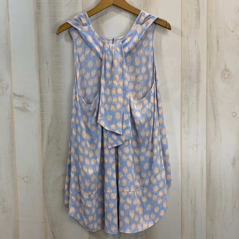 Dress Gallery Blue Peach Hi Lo Tank Tunic L - Picture 2 of 3